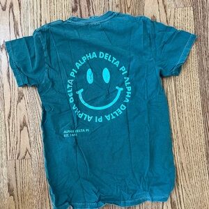 Teal Alpha Delta Pi Smiley Logo T-Shirt
